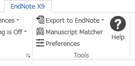 WordEndNote X9 Manuscript MatcherNbN