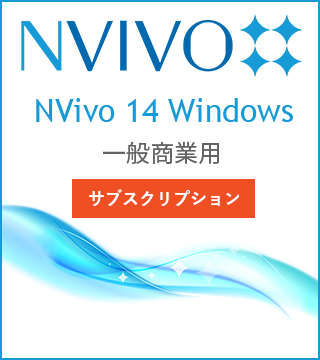 NVivo 14 Windows サブスクリプションライセンス（利用期間：12か月） 一般商業用