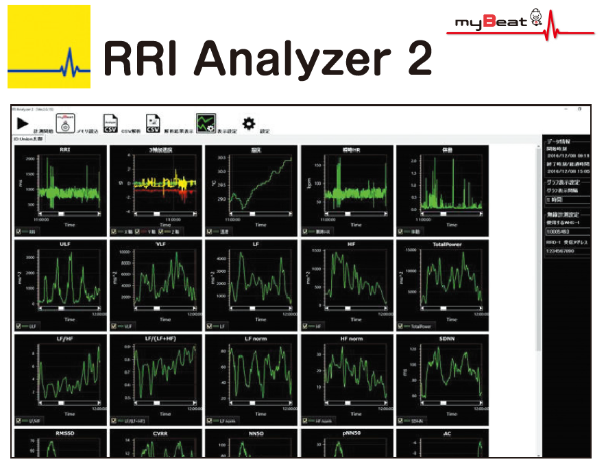 myBeat �S���ϓ���̓\�t�g RRI Analyzer2